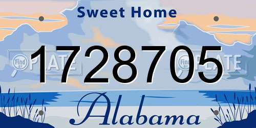 1728705 Alabama License Plate