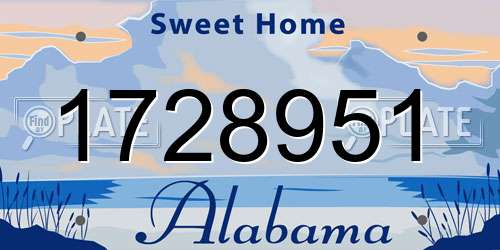 1728951 Alabama License Plate
