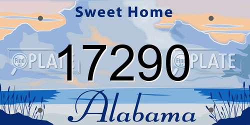 17290 Alabama License Plate
