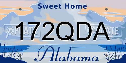 172QDA Alabama License Plate