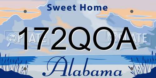 172QOA Alabama License Plate