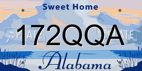 172QQA Alabama License Plate