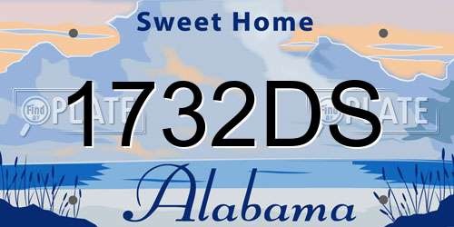 1732DS Alabama License Plate