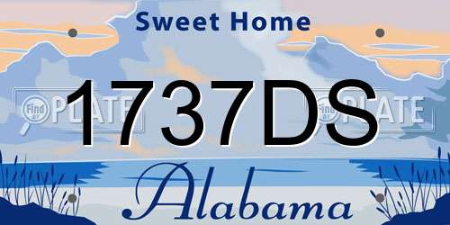 1737DS Alabama License Plate