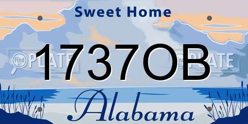 1737OB Alabama License Plate