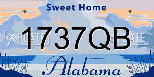 1737QB Alabama License Plate