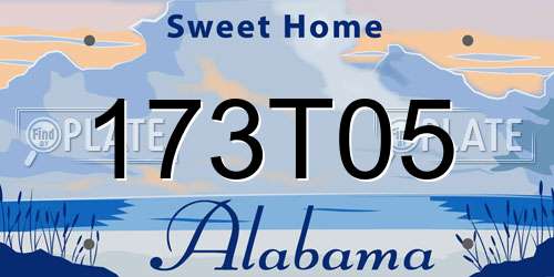 173T05 Alabama License Plate