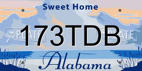 173TDB Alabama License Plate