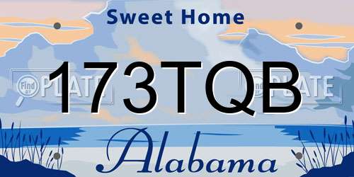 173TQB Alabama License Plate