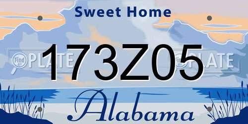 173Z05 Alabama License Plate