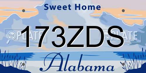 173ZDS Alabama License Plate