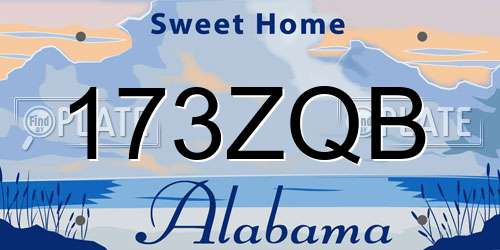 173ZQB Alabama License Plate