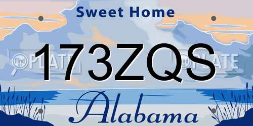 173ZQS Alabama License Plate