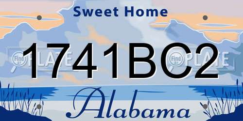 1741BC2 Alabama License Plate