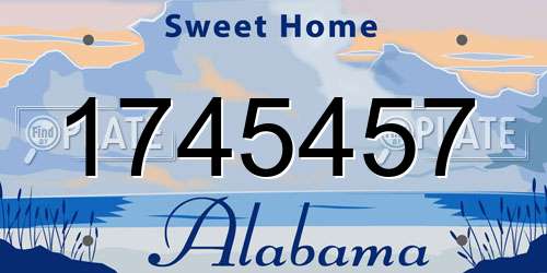 1745457 Alabama License Plate