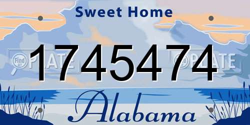 1745474 Alabama License Plate