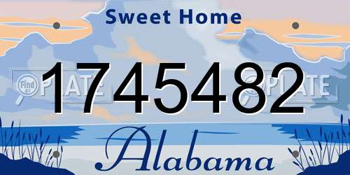 1745482 Alabama License Plate
