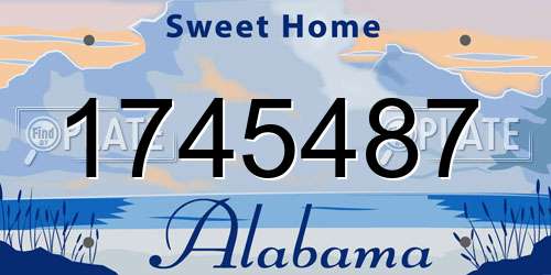 1745487 Alabama License Plate