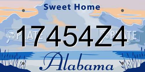 17454Z4 Alabama License Plate