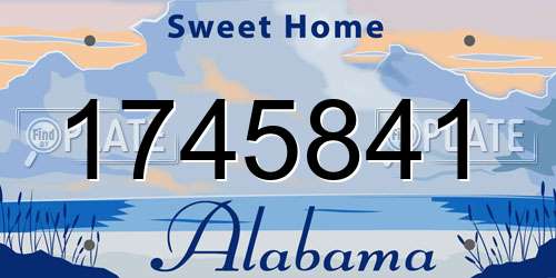 1745841 Alabama License Plate