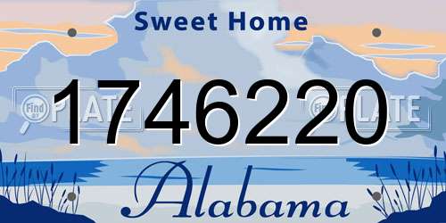 1746220 Alabama License Plate