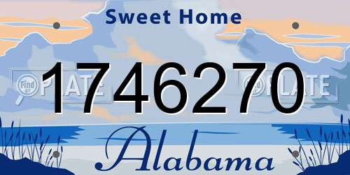 1746270 Alabama License Plate