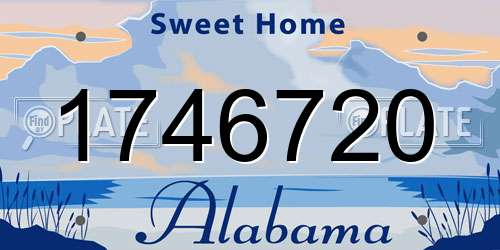 1746720 Alabama License Plate