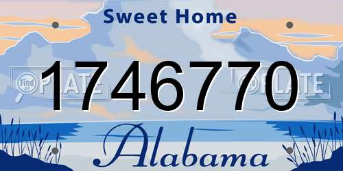 1746770 Alabama License Plate