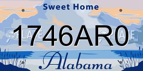 1746AR0 Alabama License Plate