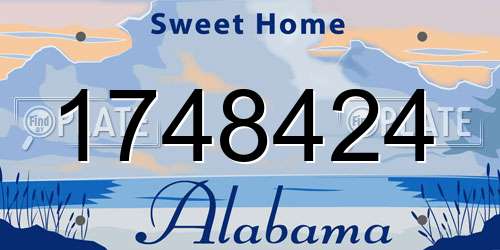 1748424 Alabama License Plate