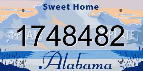 1748482 Alabama License Plate