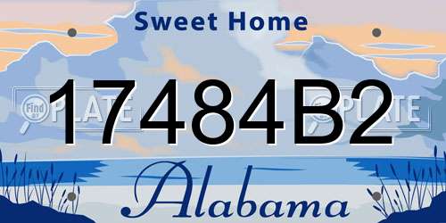 17484B2 Alabama License Plate