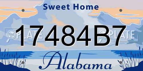 17484B7 Alabama License Plate