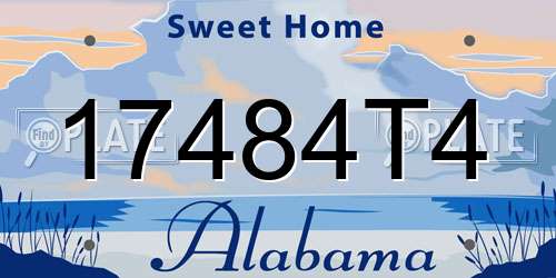 17484T4 Alabama License Plate