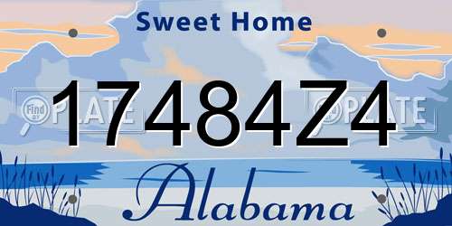 17484Z4 Alabama License Plate