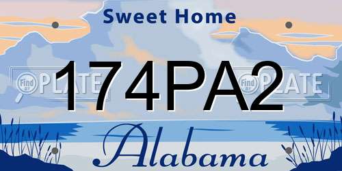 174PA2 Alabama License Plate