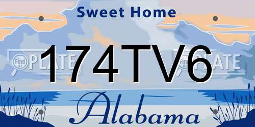 174TV6 Alabama License Plate