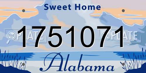 1751071 Alabama License Plate
