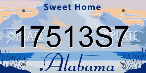 17513S7 Alabama License Plate