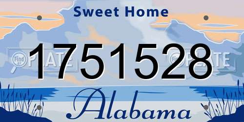 1751528 Alabama License Plate