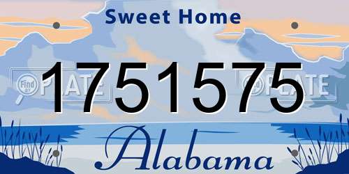 1751575 Alabama License Plate