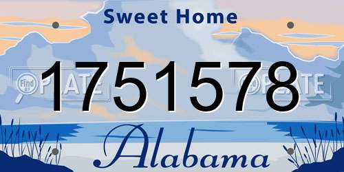 1751578 Alabama License Plate