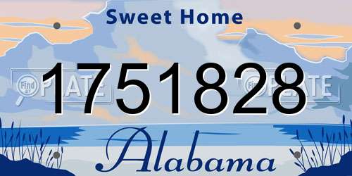 1751828 Alabama License Plate