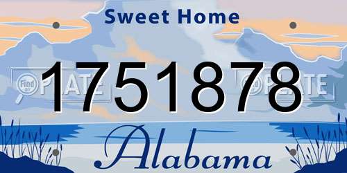 1751878 Alabama License Plate