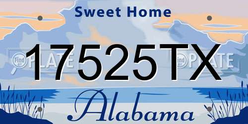 17525TX Alabama License Plate