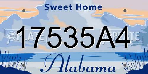 17535A4 Alabama License Plate