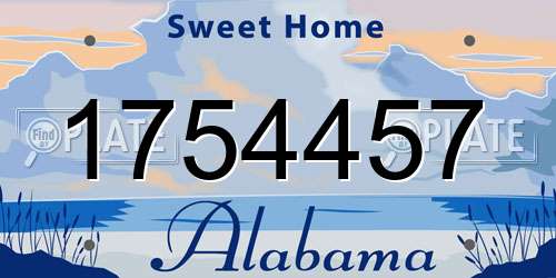 1754457 Alabama License Plate