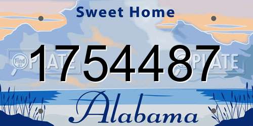 1754487 Alabama License Plate