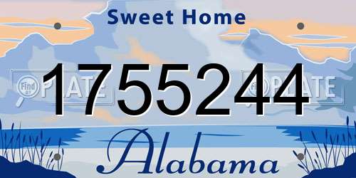 1755244 Alabama License Plate