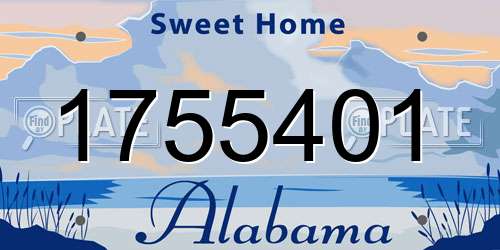 1755401 Alabama License Plate